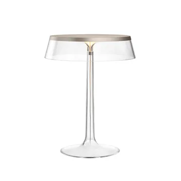 Lampe de table Bon Jour T - Transparent-mattchromé topp - Flos