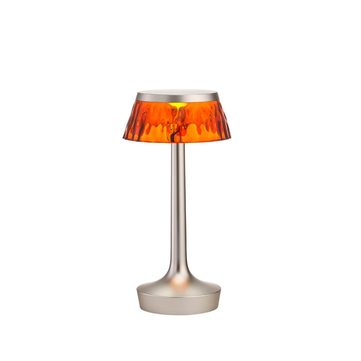 Lampe de table Bon Jour Unplugged - Matt chrome-amber - Flos