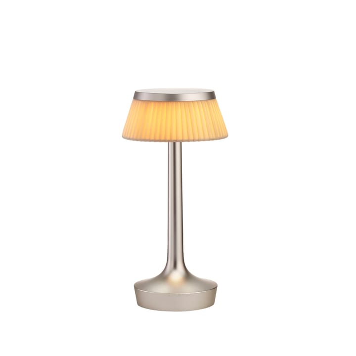 Lampe de table Bon Jour Unplugged - Matt chrome-fabric - Flos