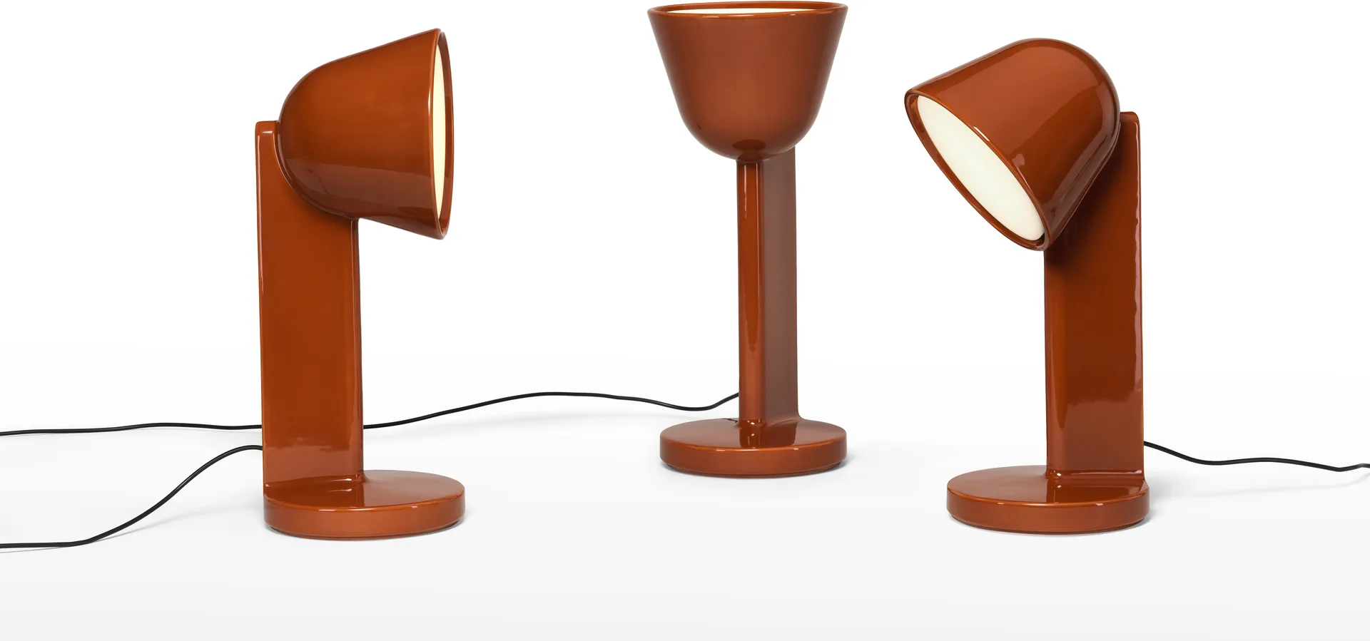 Lampe de table Céramique Down, Rust red Flos
