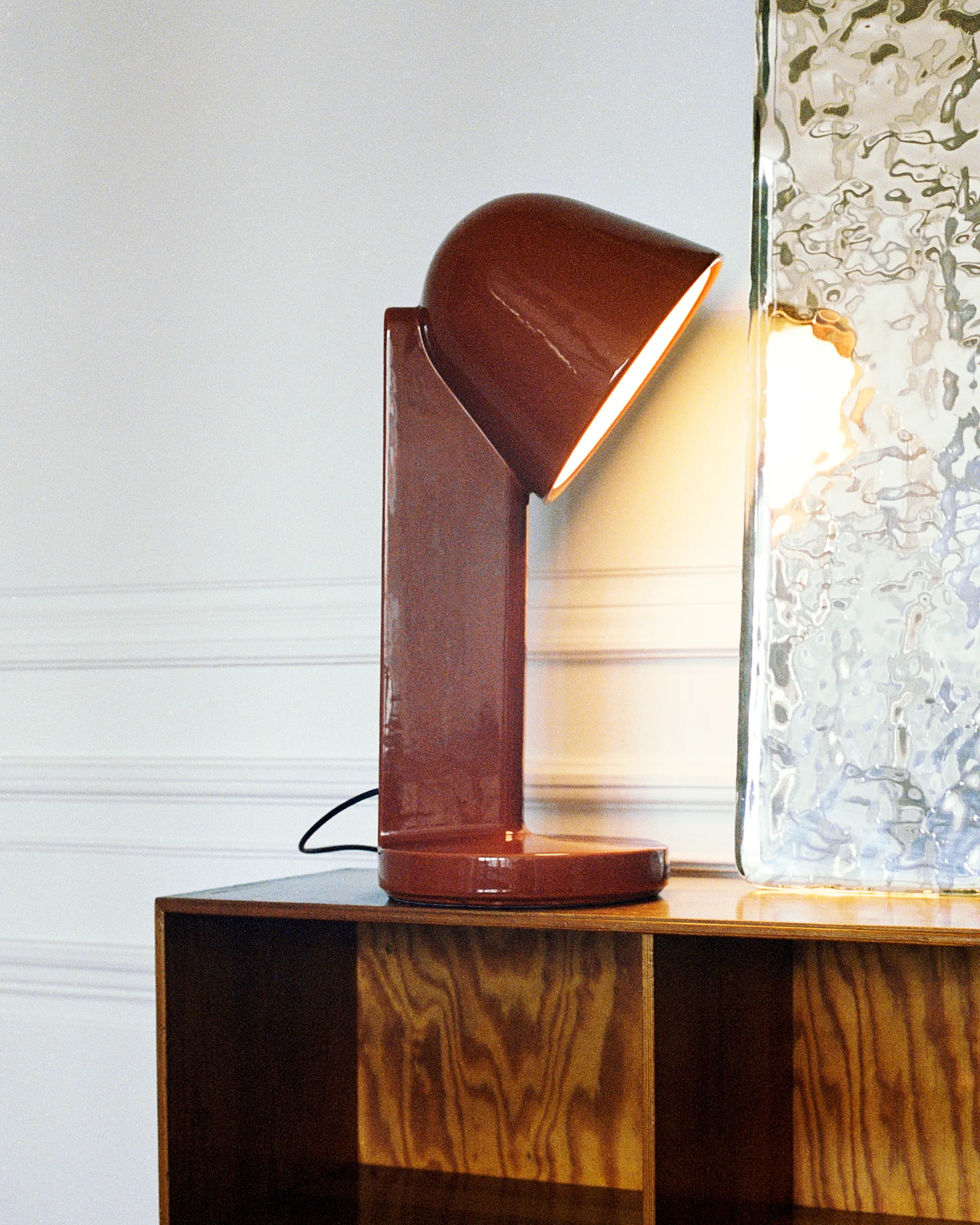 Lampe de table Céramique Down, Rust red Flos