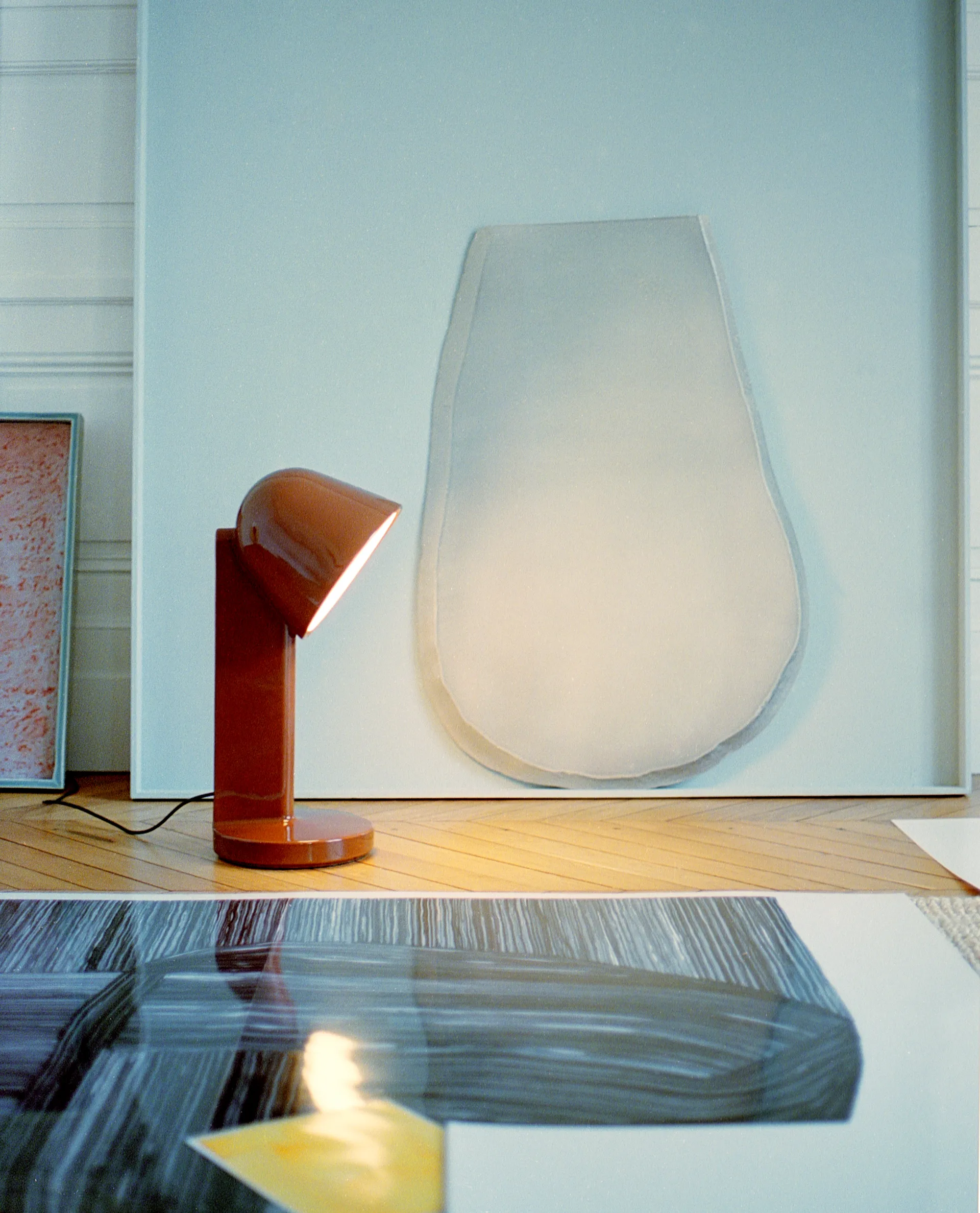 Lampe de table Céramique Down, Rust red Flos