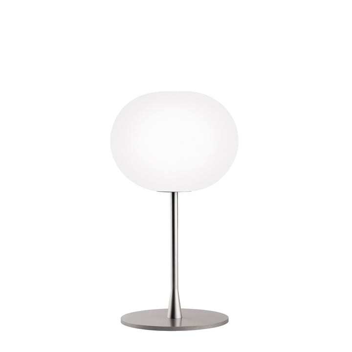 Lampe de table Glo-ball T1 - Verre opalin blanc - pied mat argenté - Flos