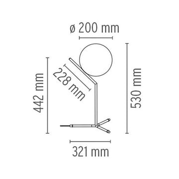 Lampe de table IC Lights T1 High - Noir-opale - Flos