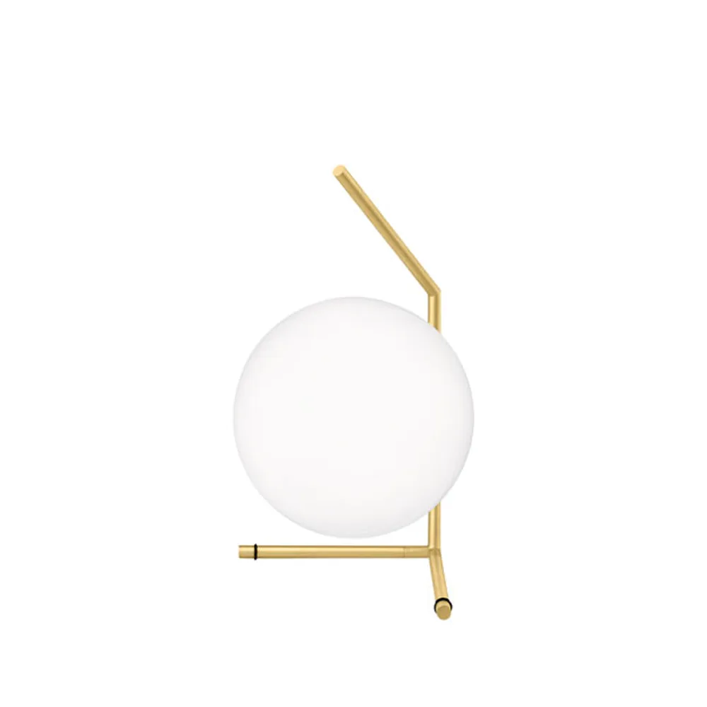 Lampe de table IC lights T1 low, Laiton brossé-opale Flos