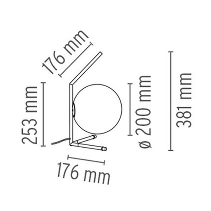 Lampe de table IC lights T1 low, Noir-opale Flos