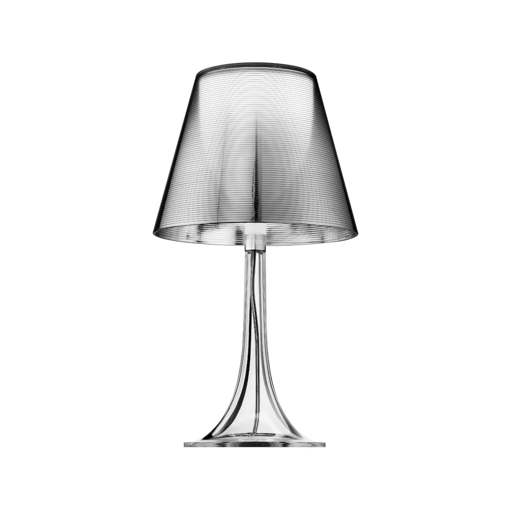 Lampe de table Miss K, Pied argenté-transparent Flos