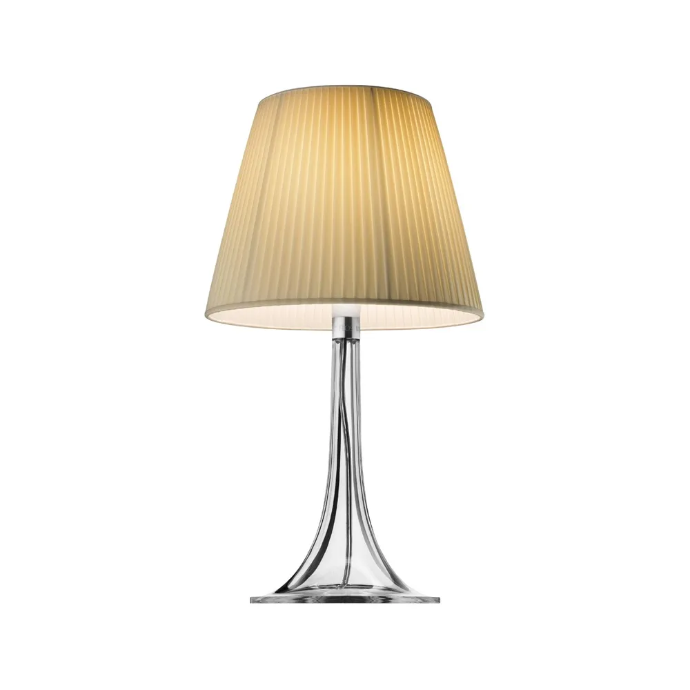 Lampe de table Miss K Soft, Pied beige transparent Flos