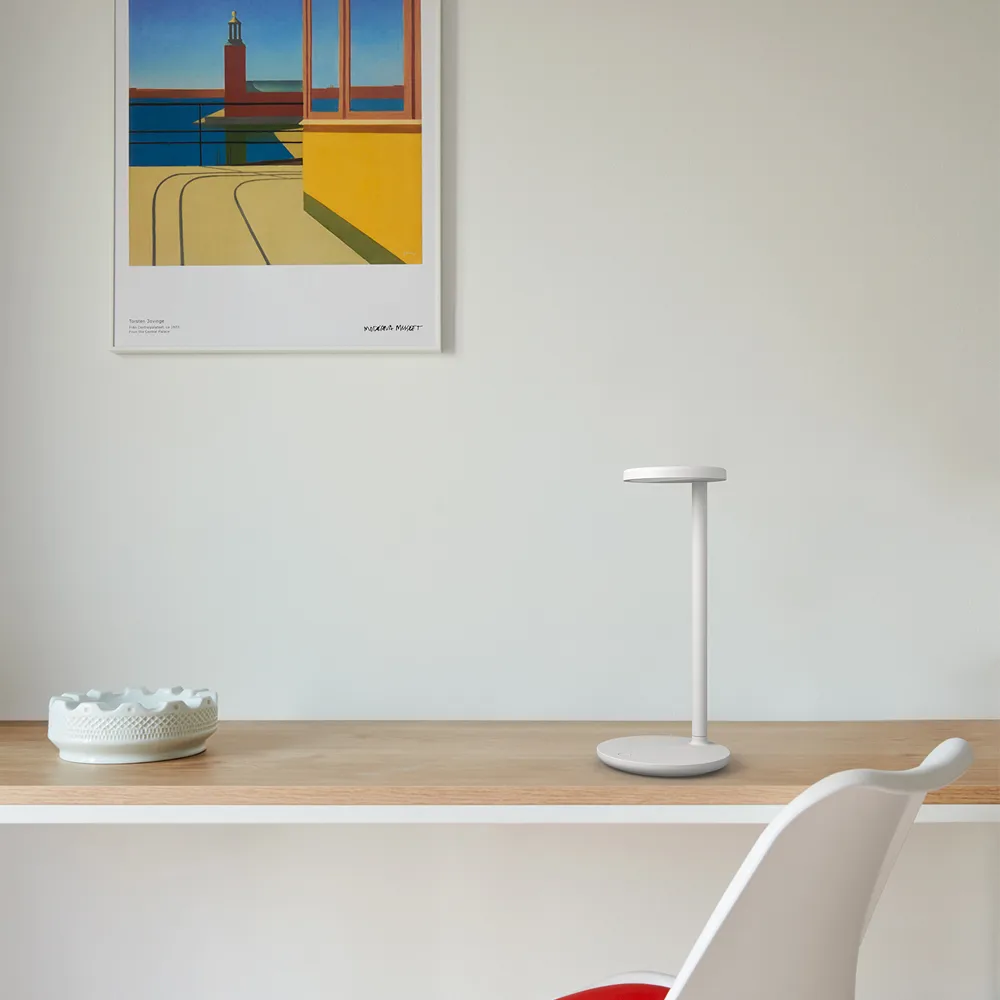 Lampe de table Oblique Qi, Blanc Flos