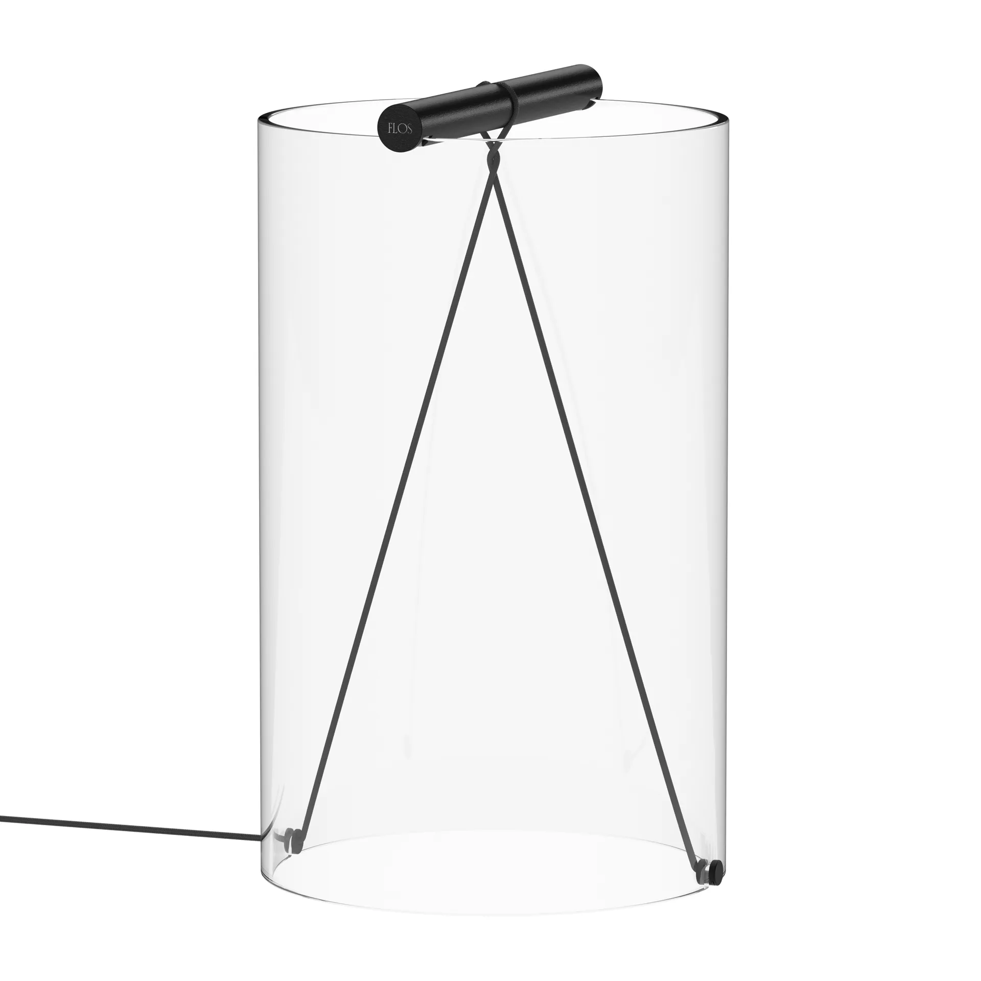 Lampe de table To-Tie T2, Noir mat Flos