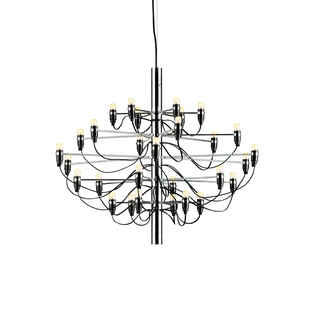 Lustre 2097 Sarfatti, Chrome 30 lampes Flos