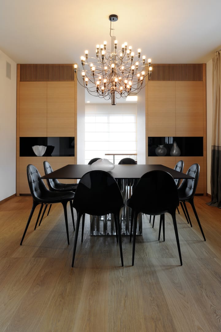 Lustre 2097 Sarfatti, Chrome 50 lampes Flos