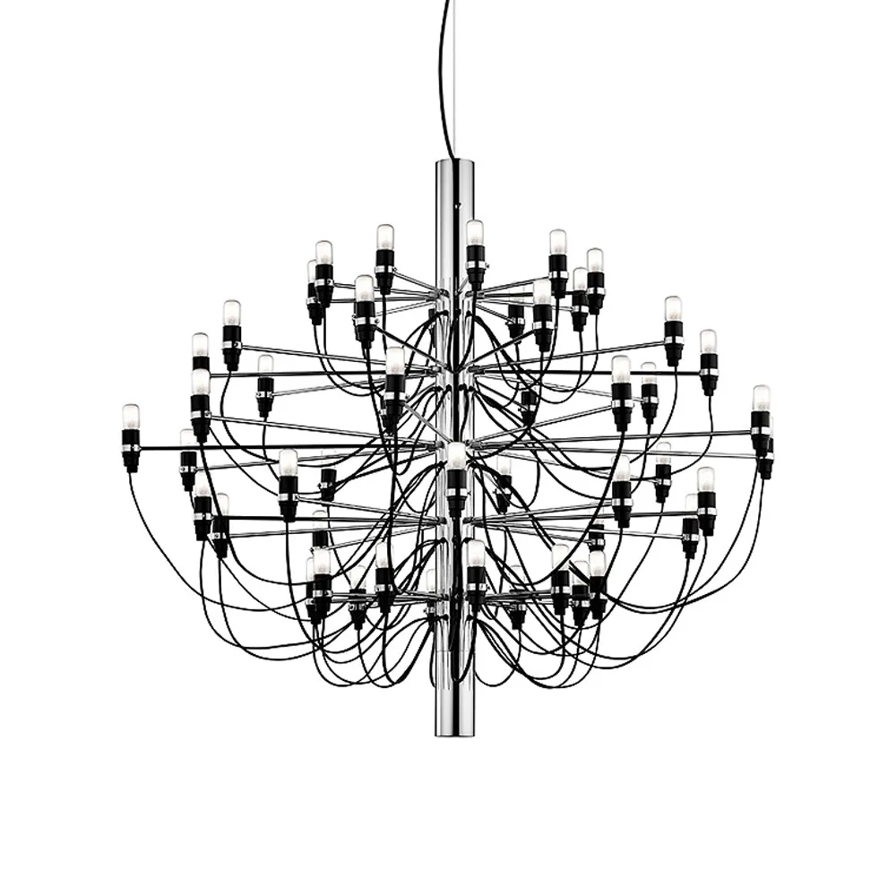 Lustre 2097 Sarfatti LED, Chrome 50 lampes Flos