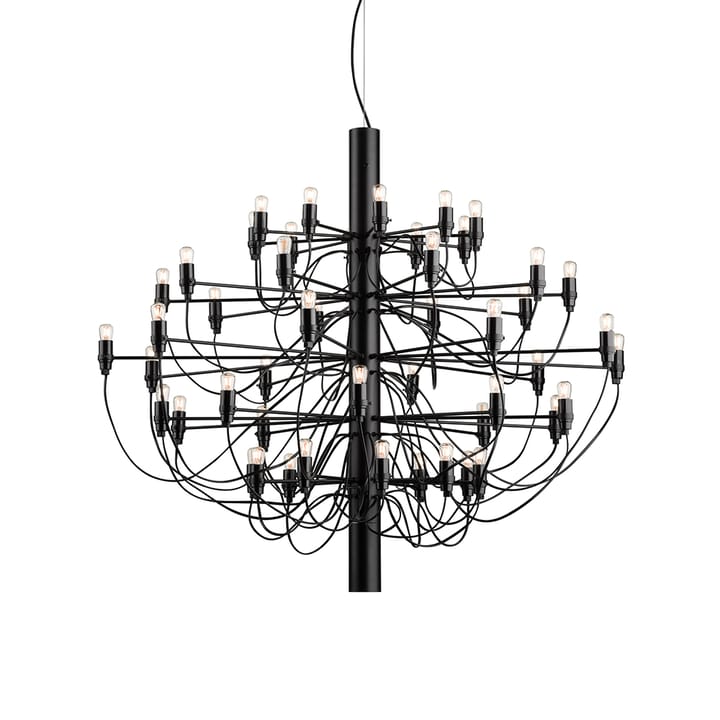 Lustre 2097 Sarfatti, Mat noir 50 lampes Flos
