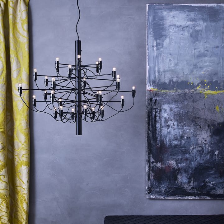Lustre 2097 Sarfatti, Mattsvart 30 lampes Flos