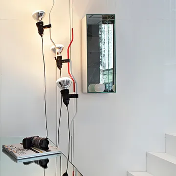 Parentesi lampe sur pied et suspension - Nickel - Flos