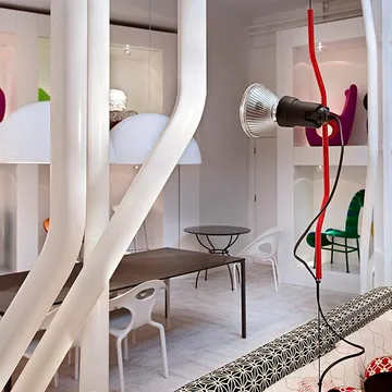 Parentesi lampe sur pied et suspension - Nickel - Flos