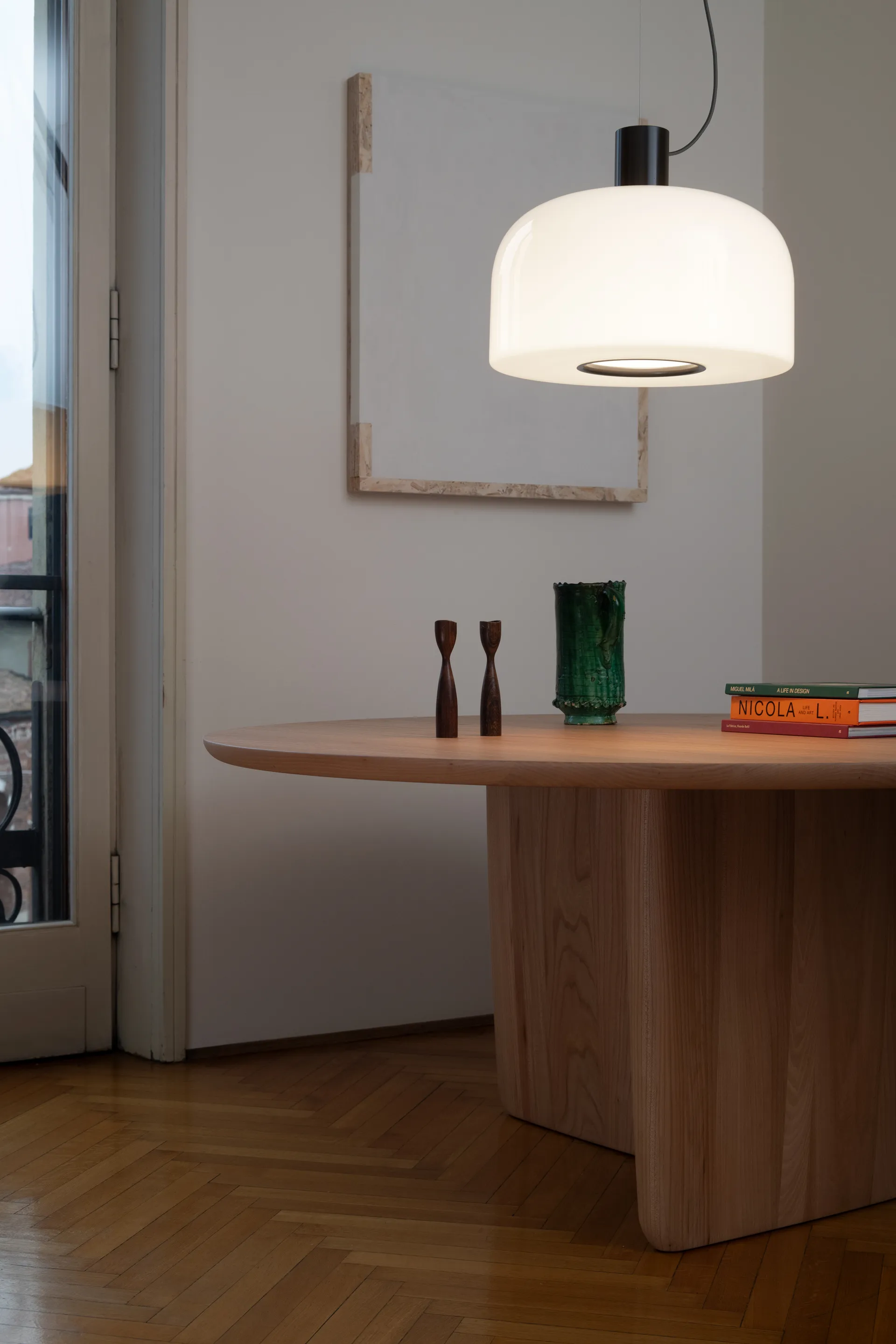 Suspension Bellhop Glass S1, Cioko Flos