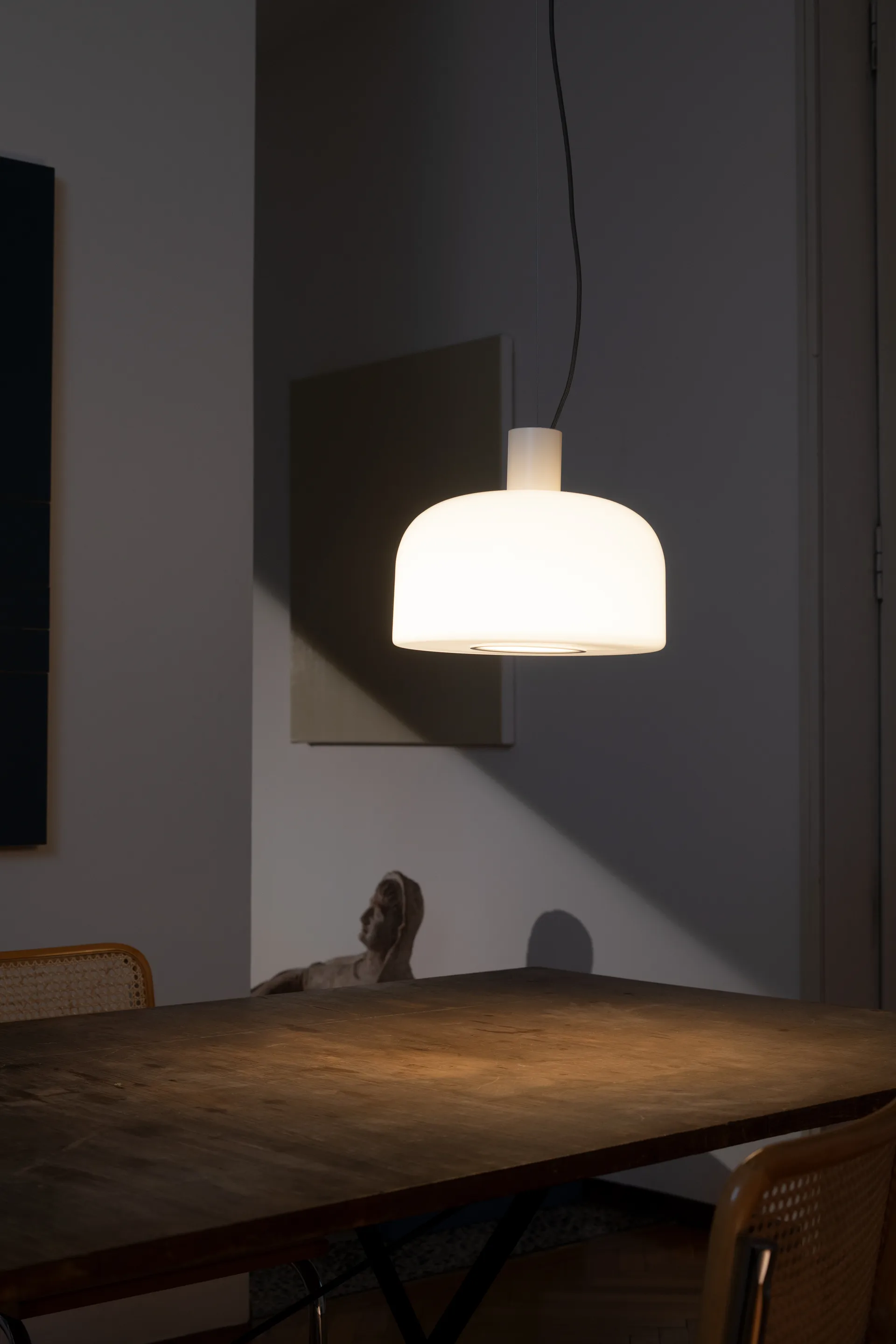 Suspension Bellhop Glass S1, White Flos