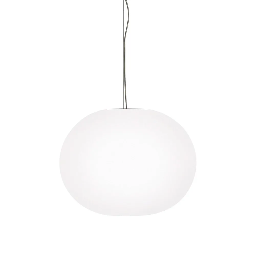 Suspension Glo-ball S2, Verre opale blanc Flos