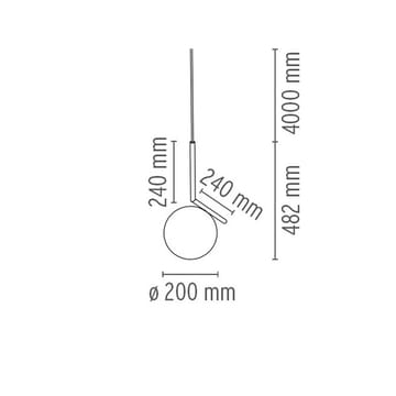 Suspension IC lights S1 - Laiton brossé-opale - Flos