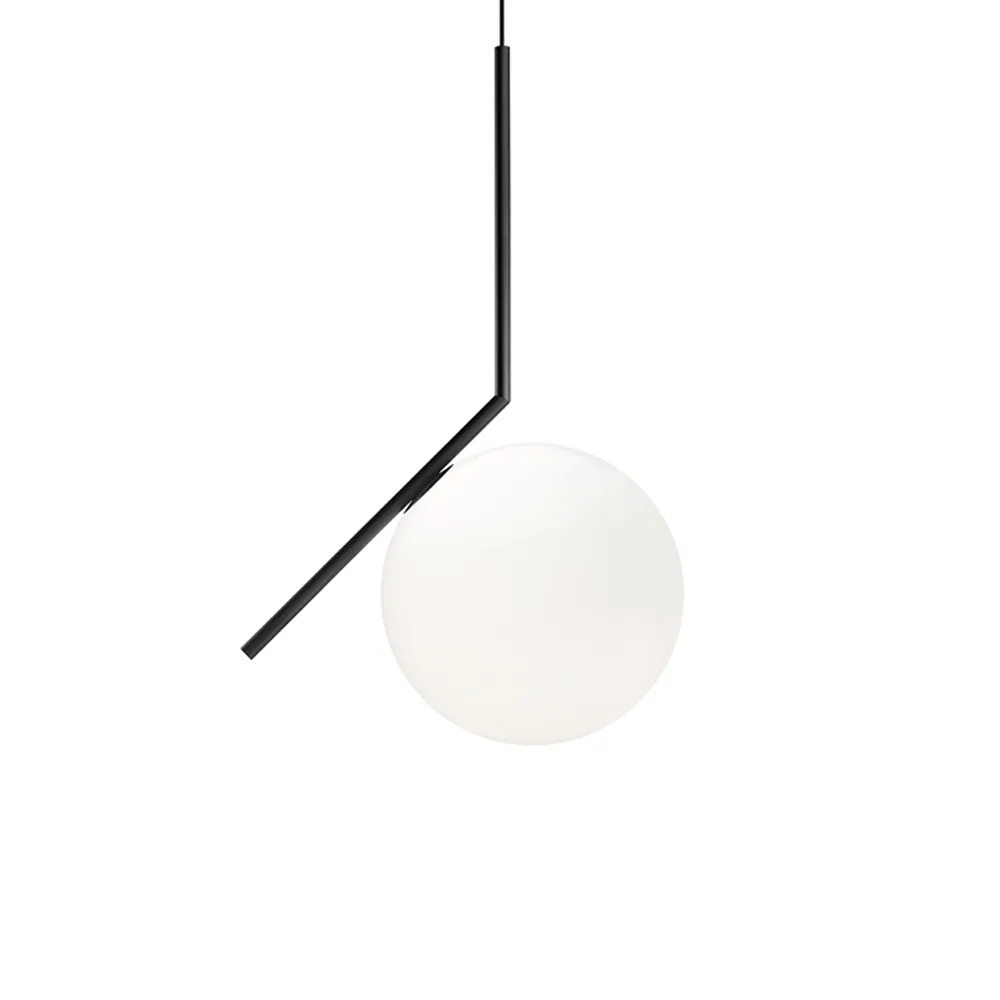 Suspension IC lights S2, Noir-opale Flos