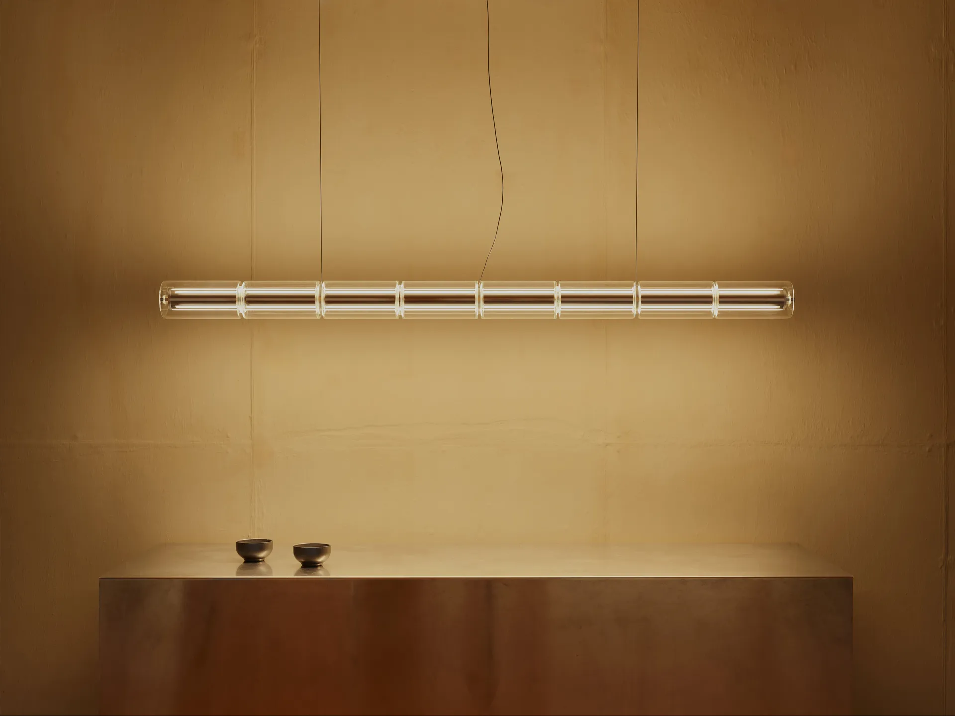 Suspension Luce Cilindrica S1 165,6 cm, Glass Flos
