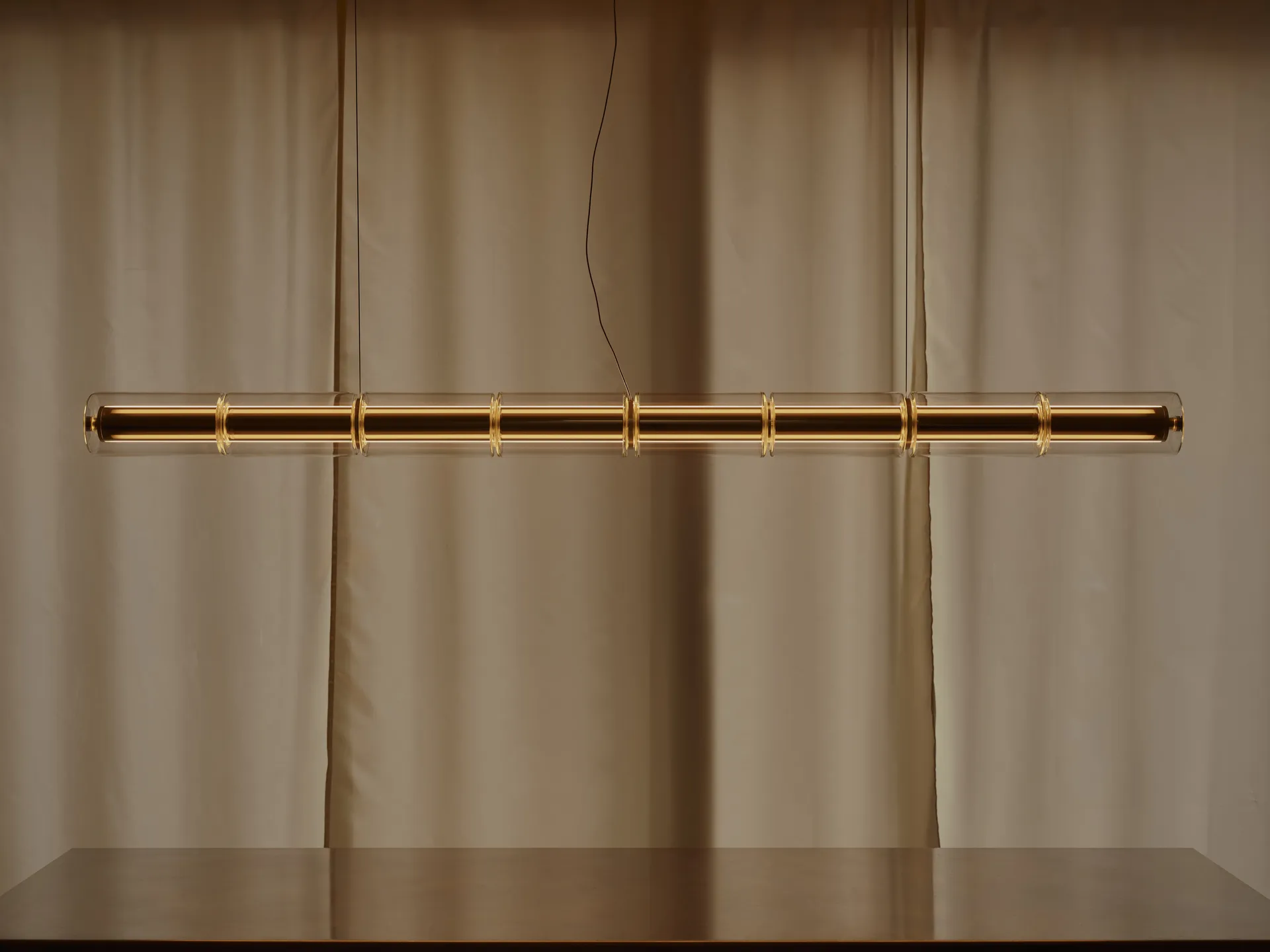 Suspension Luce Cilindrica S2 207,2 cm, Glass Flos