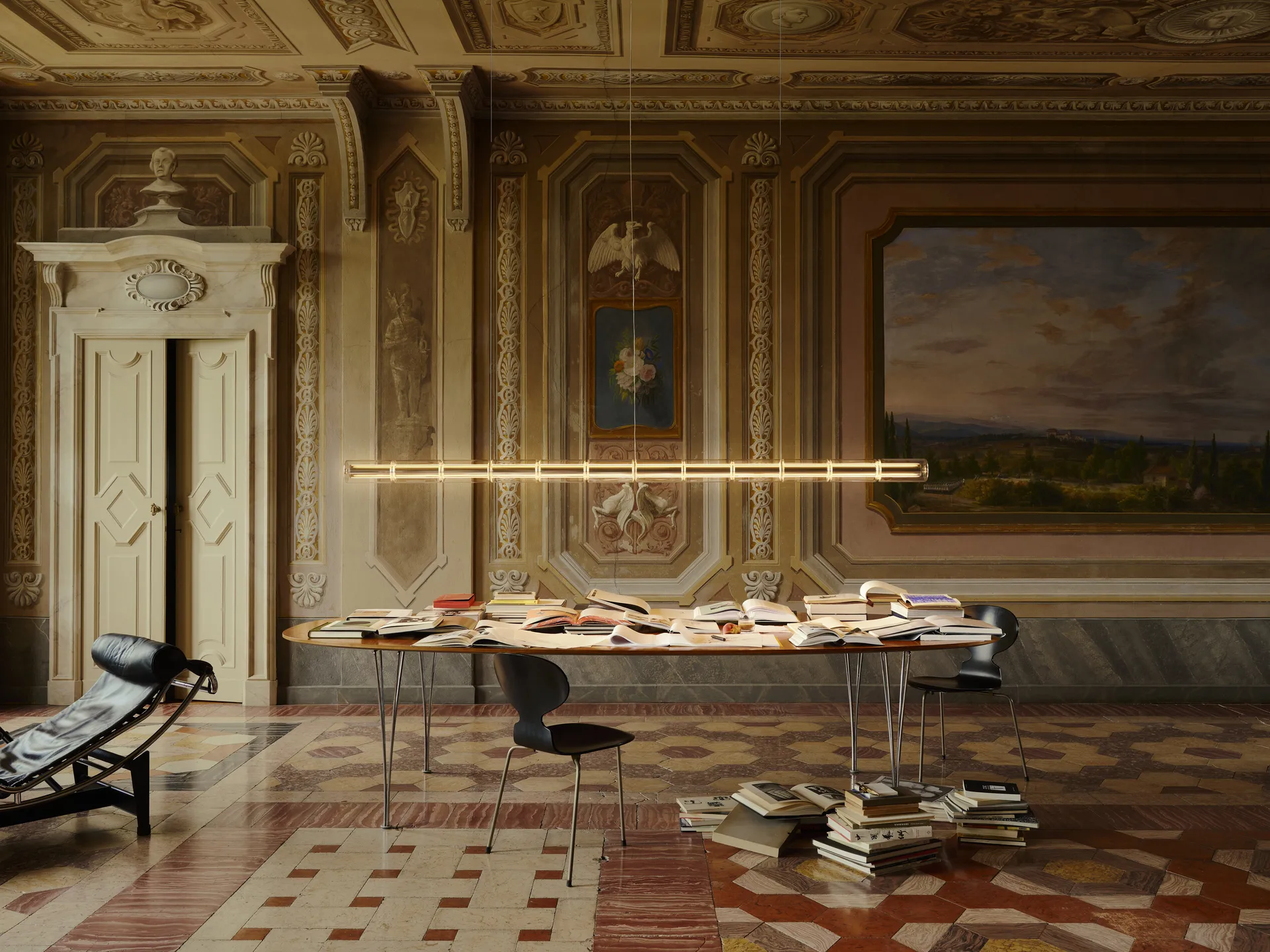 Suspension Luce Cilindrica S2 207,2 cm, Glass Flos