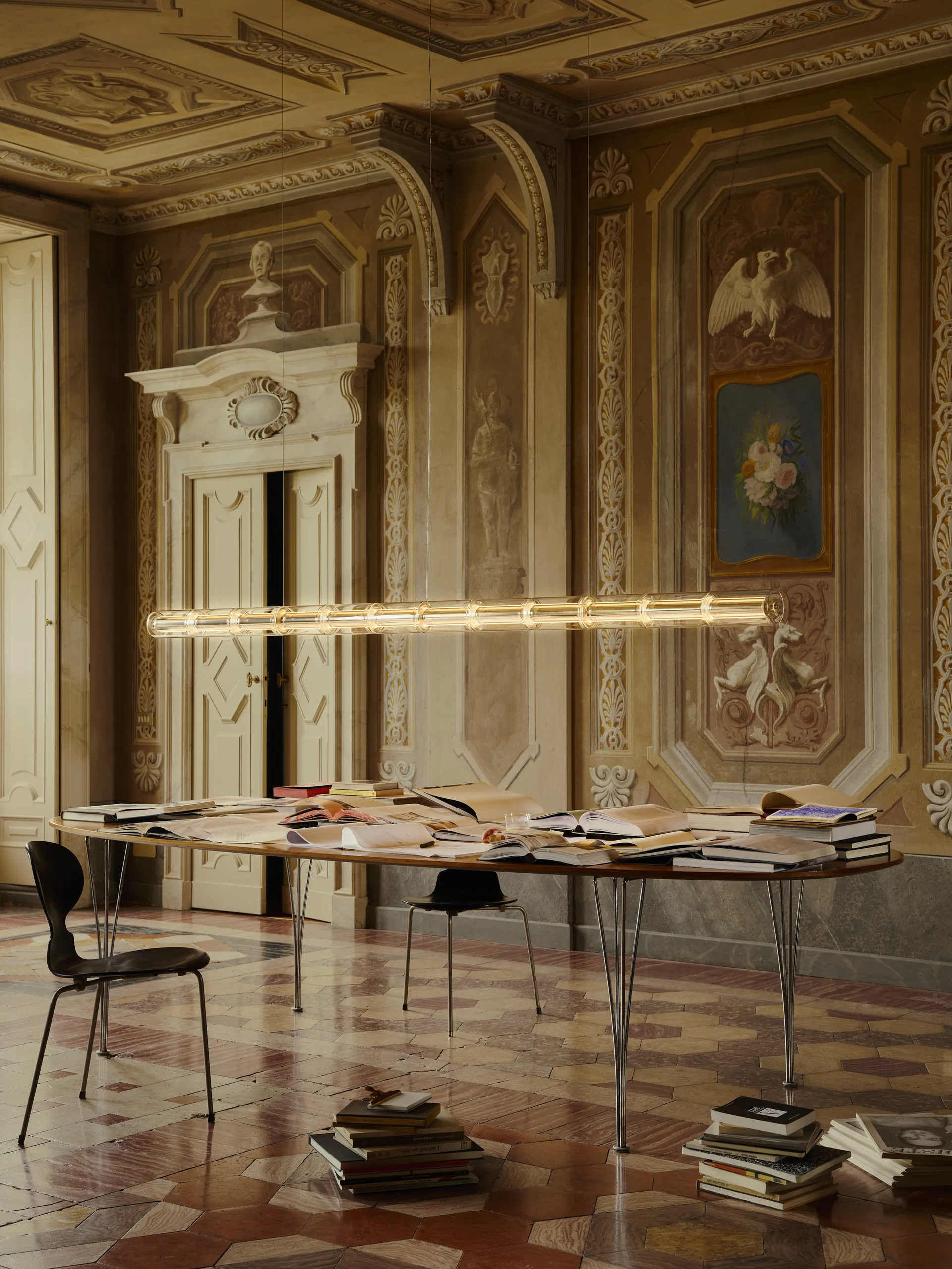 Suspension Luce Cilindrica S3 248,8 cm, Glass Flos