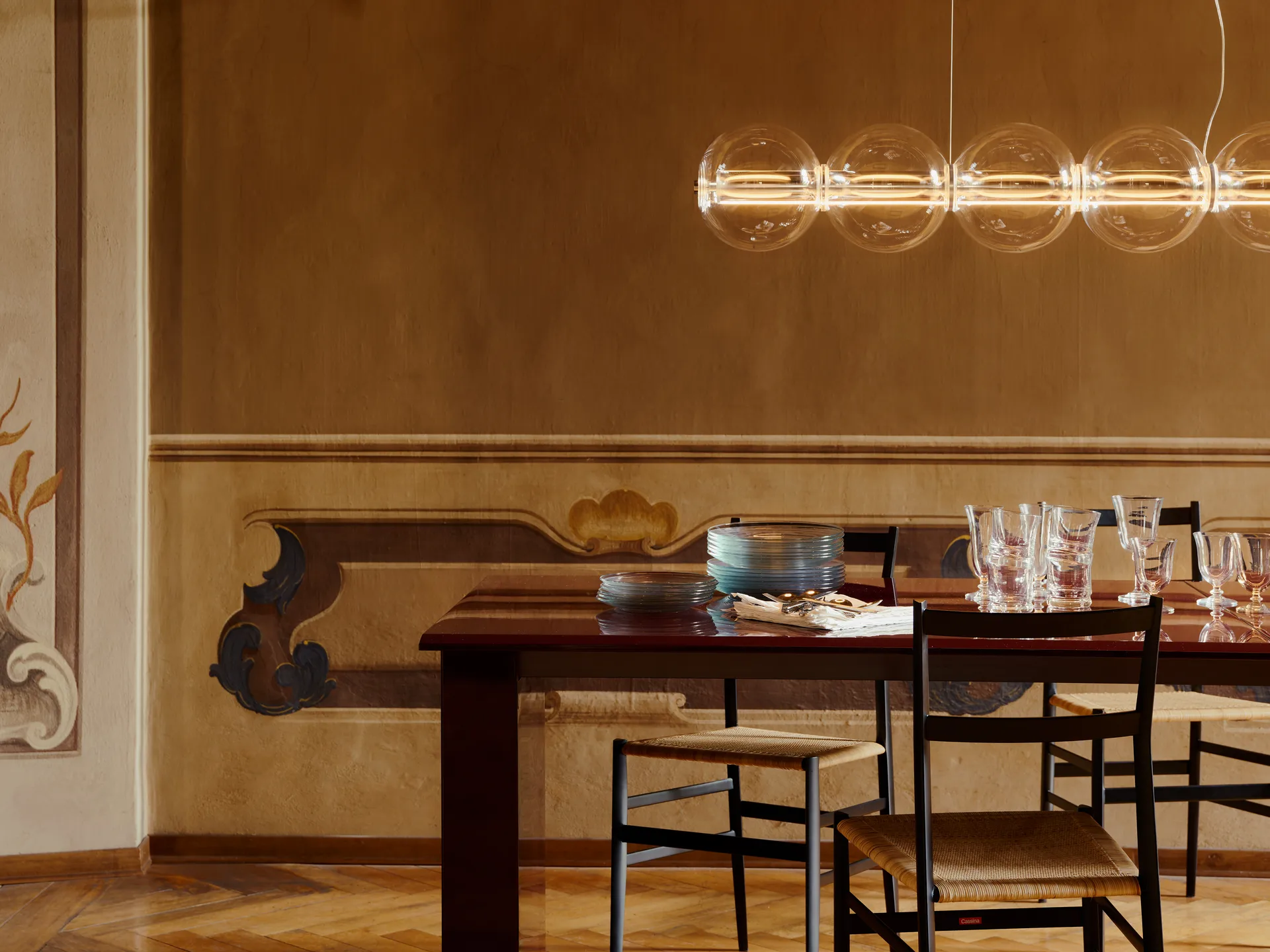 Suspension Luce Sferica S1 165,6 cm, Glass Flos