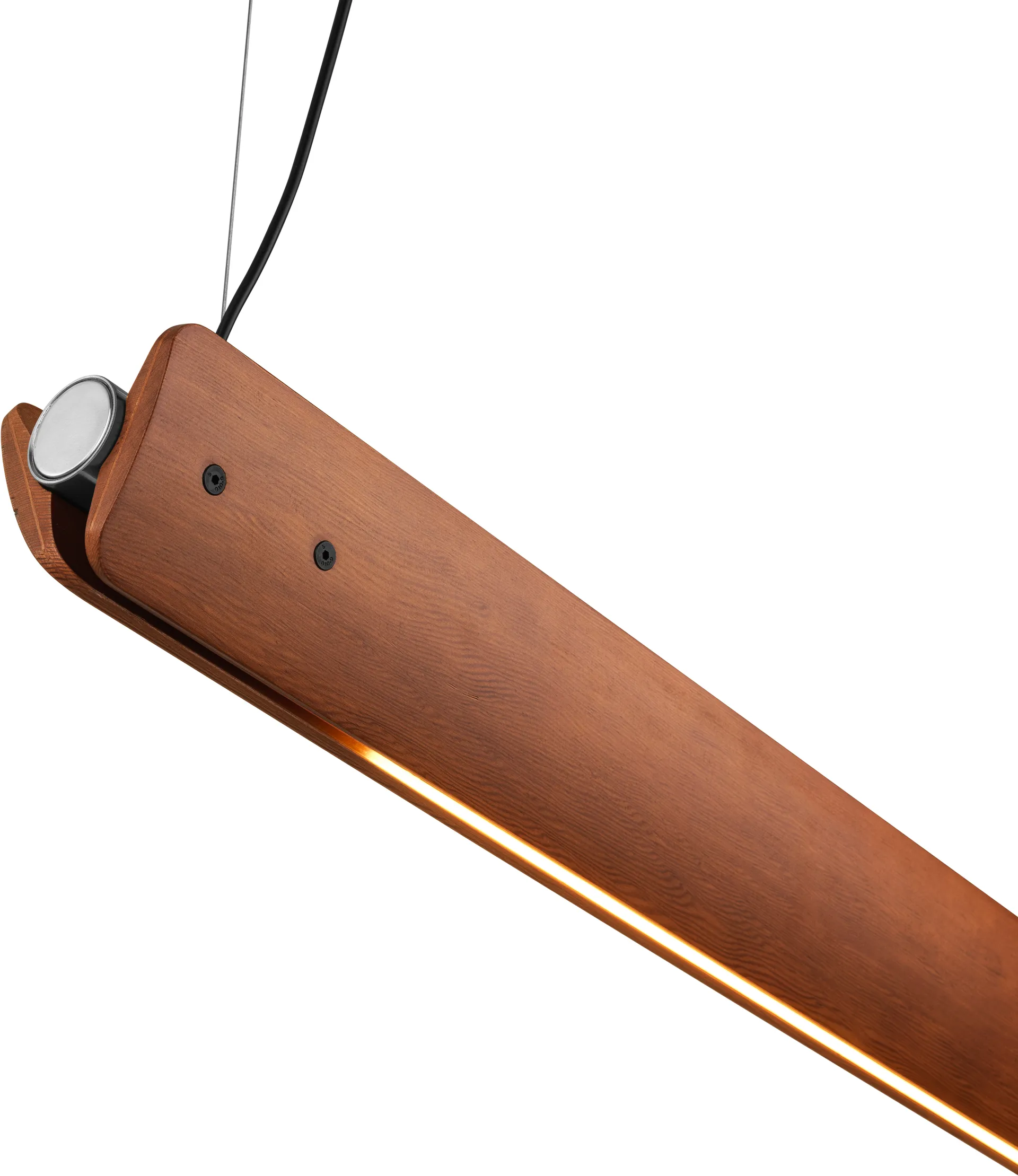 Suspension Seki-han 169,2 cm, Heat treatened ash-black metal Flos