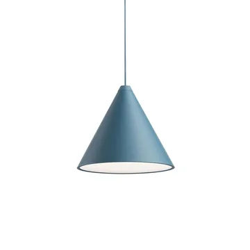 Suspension String Light Cone - Bleu, câble 12 m - Flos