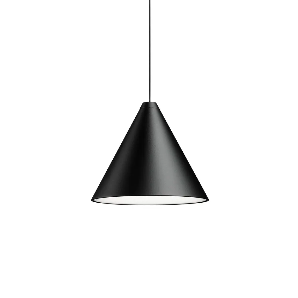 Suspension String Light Cone, Noir, câble 12 m Flos