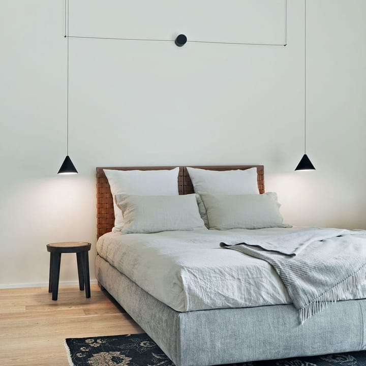 Suspension String Light Cone, Noir, câble 12 m Flos