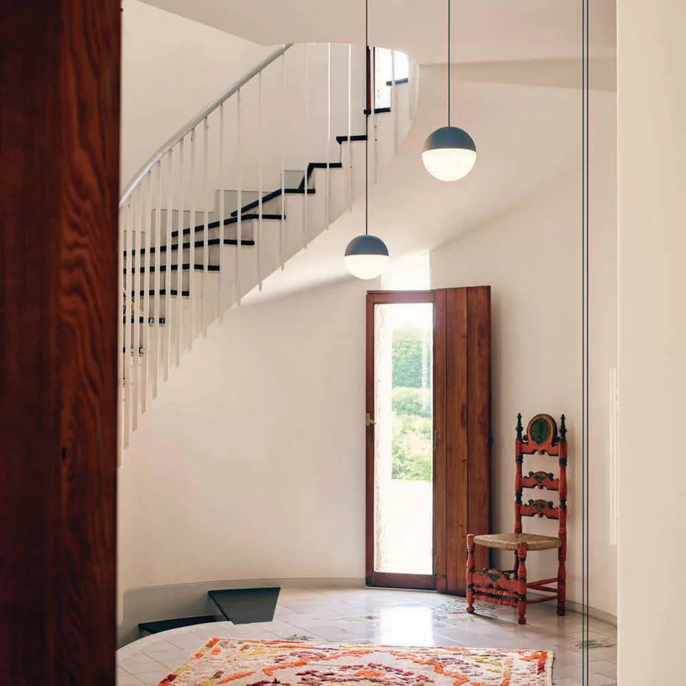 Suspension String Light Sphere, Blanc, câble 22 m Flos