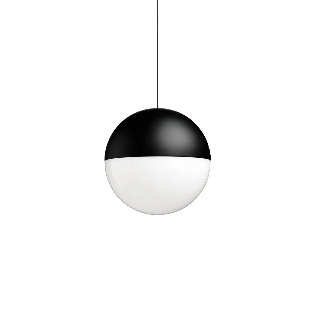 Suspension String Light Sphere, Noir, câble 12 m Flos
