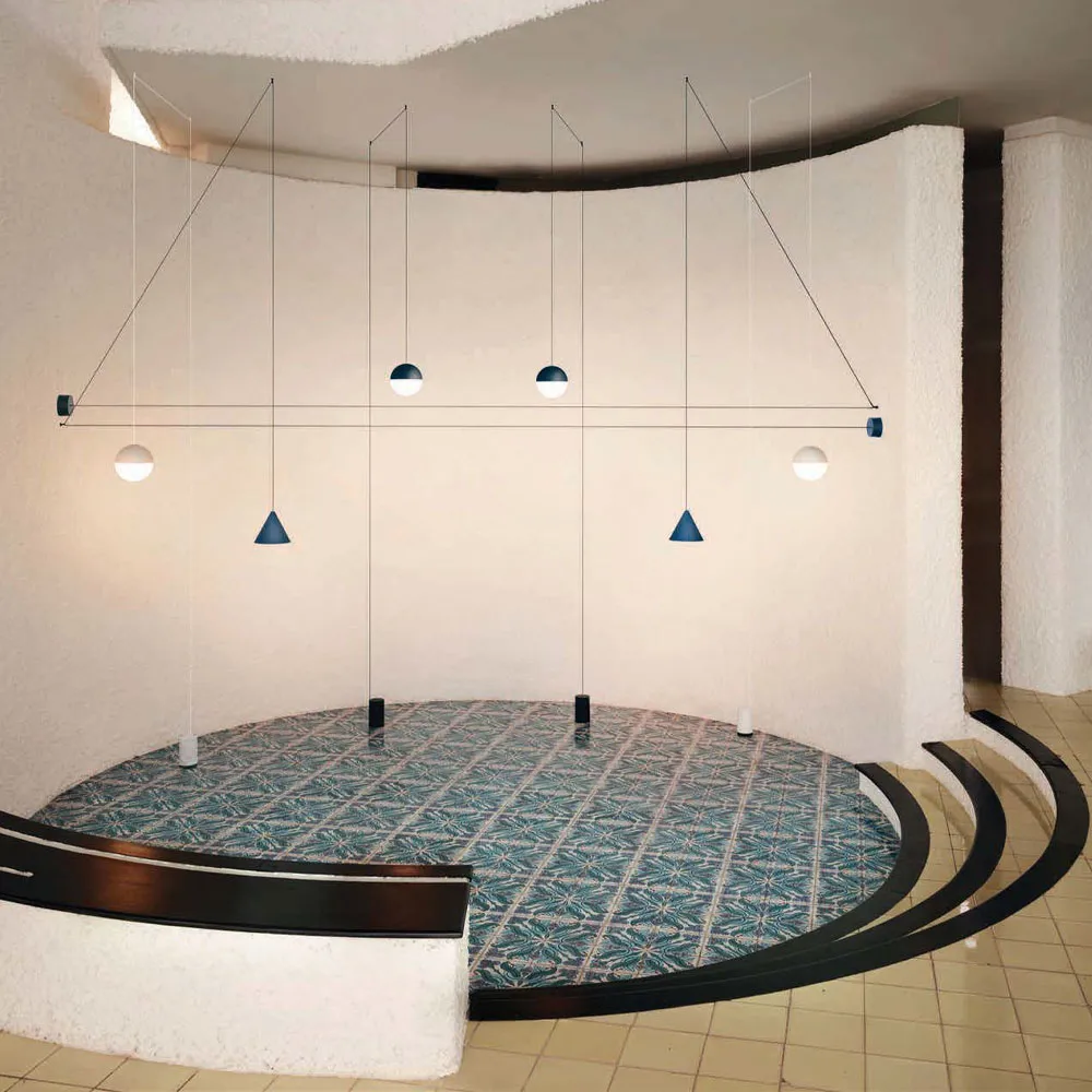 Suspension String Light Sphere, Noir, câble 12 m Flos