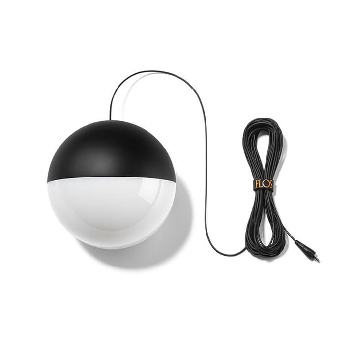 Suspension String Light Sphere, Noir, câble 22 m Flos