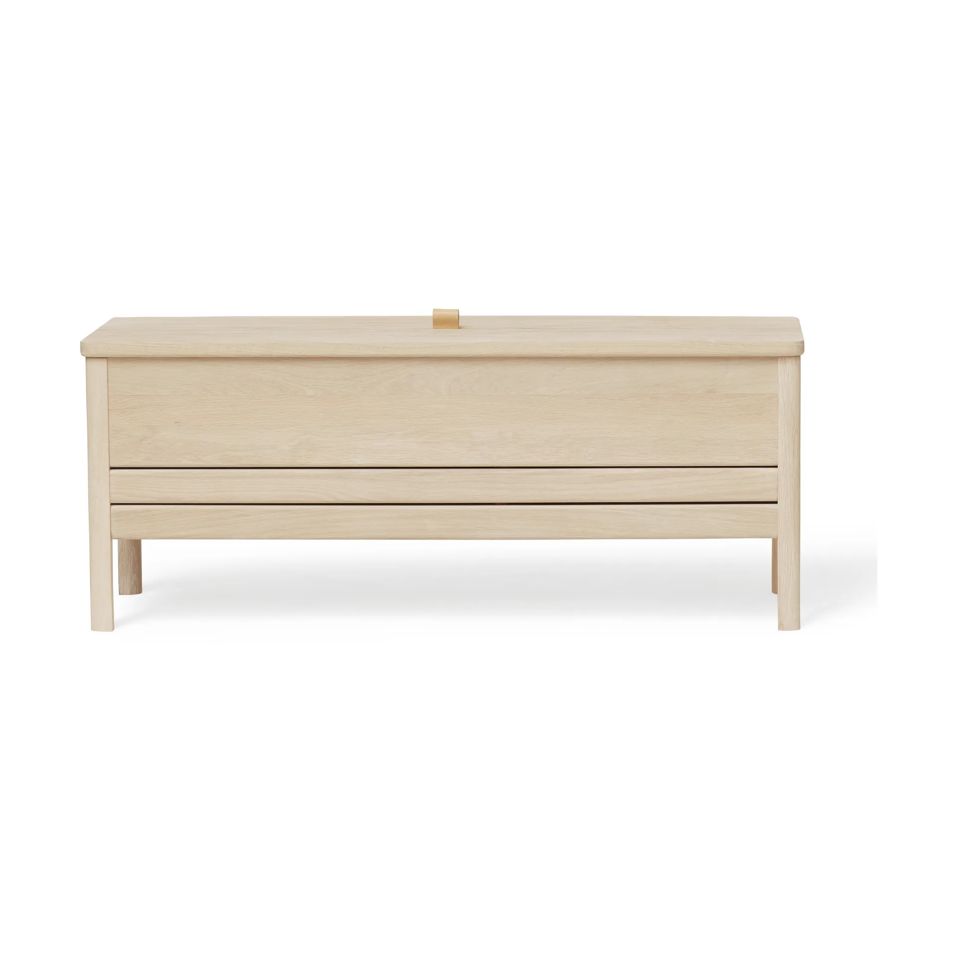 Banc de rangement A Line 111 cm, Chêne blanc Form & Refine