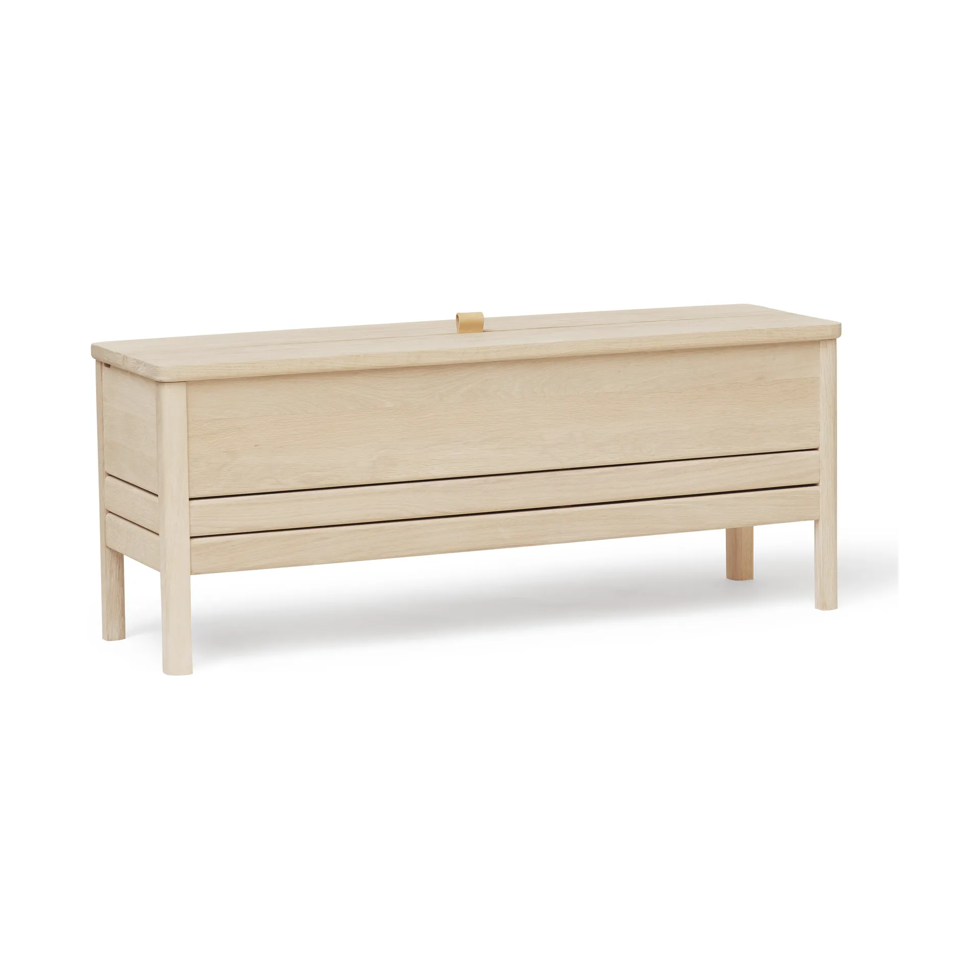 Banc de rangement A Line 111 cm, Chêne blanc Form & Refine