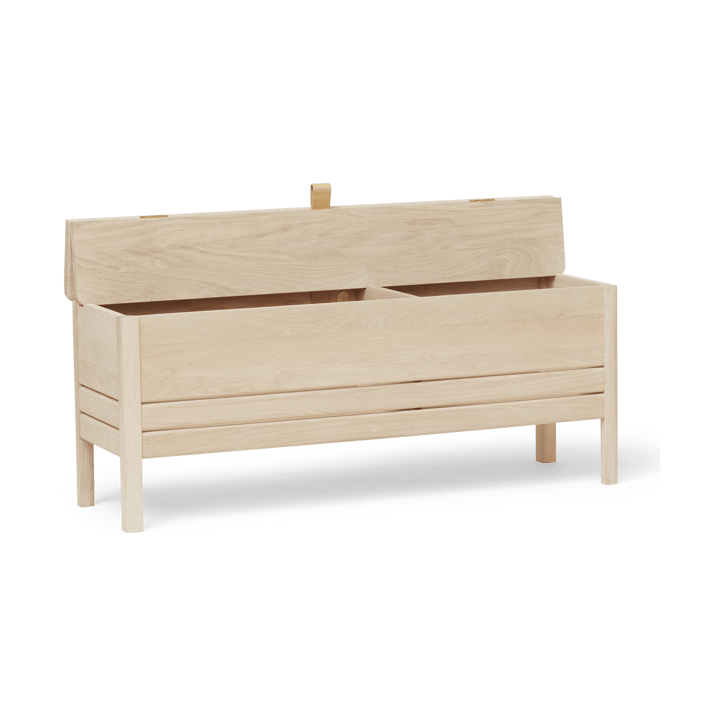 Banc de rangement A Line 111 cm, Chêne blanc Form & Refine