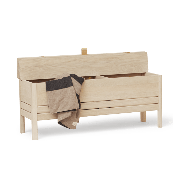 Banc de rangement A Line 111 cm, Chêne blanc Form & Refine