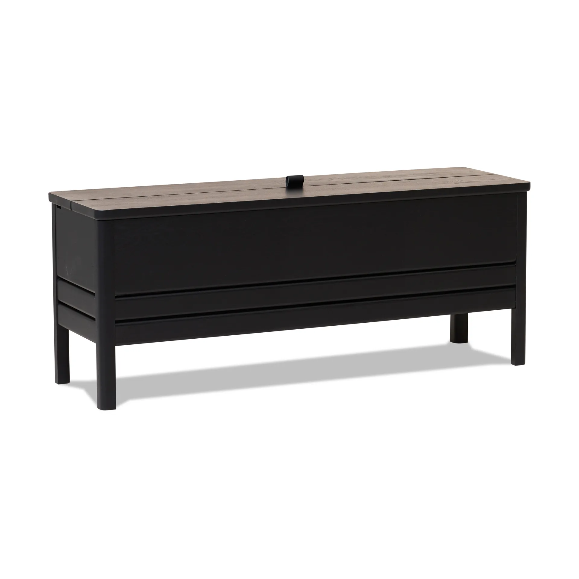 Banc de rangement A Line 111 cm, Noir Form & Refine