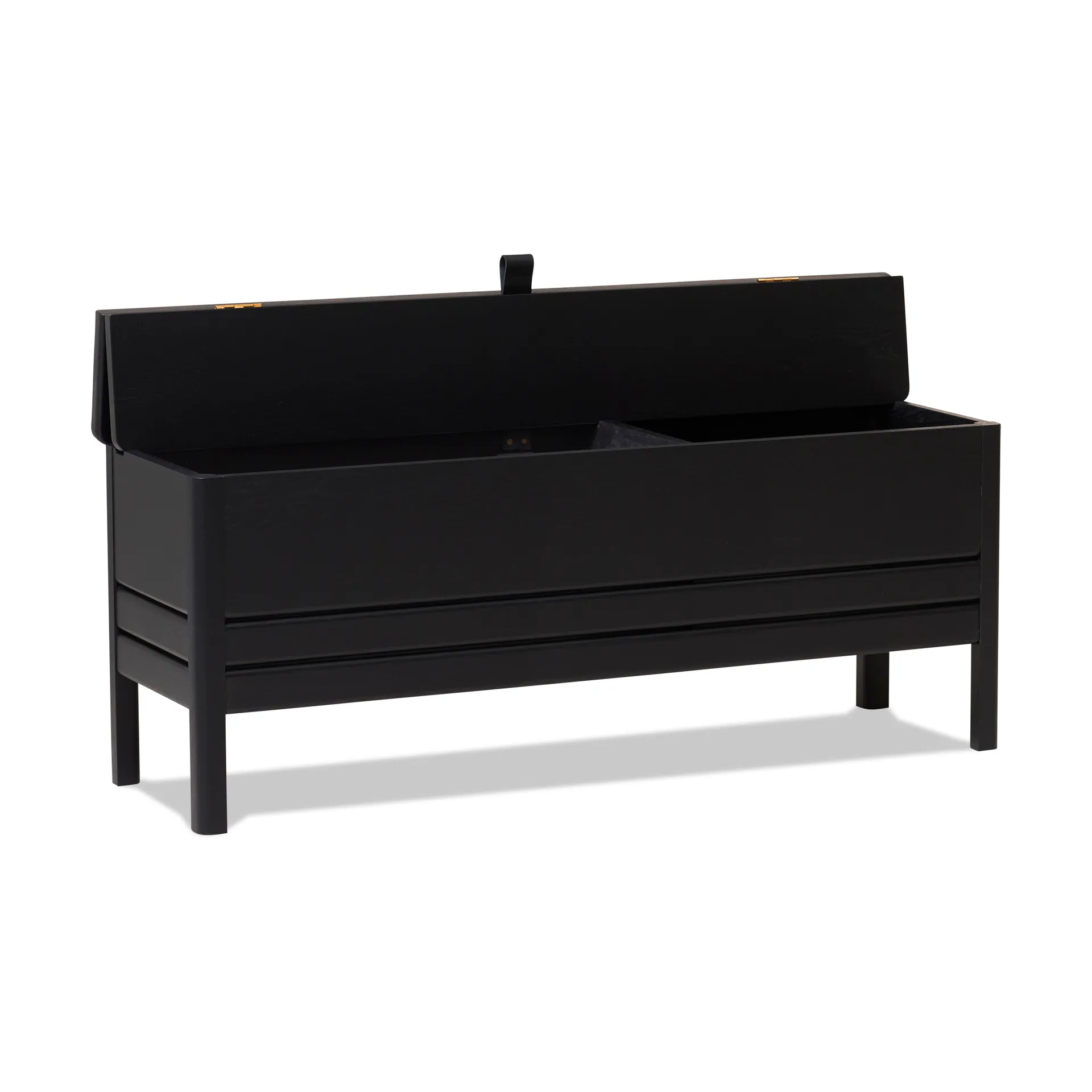Banc de rangement A Line 111 cm, Noir Form & Refine