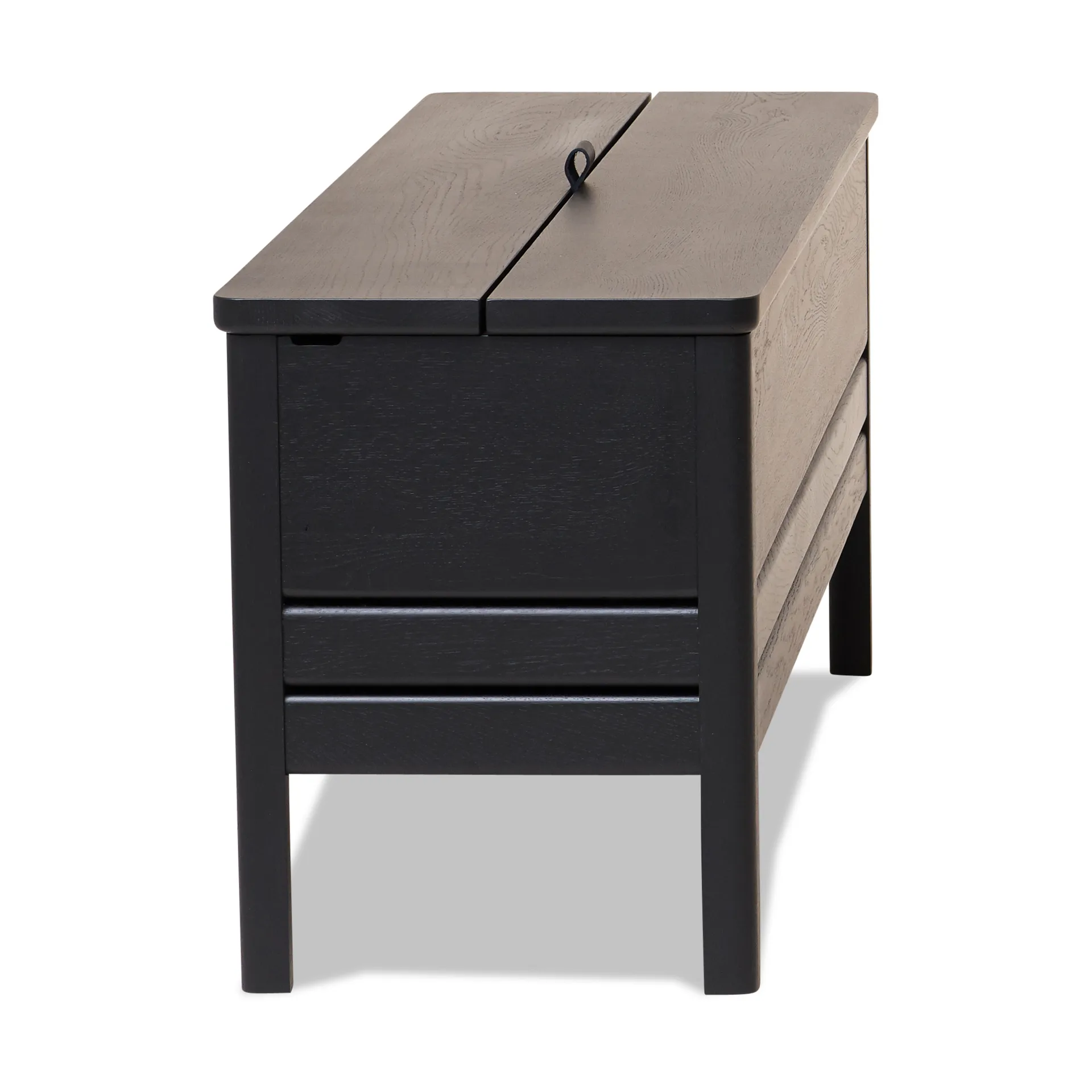 Banc de rangement A Line 111 cm, Noir Form & Refine