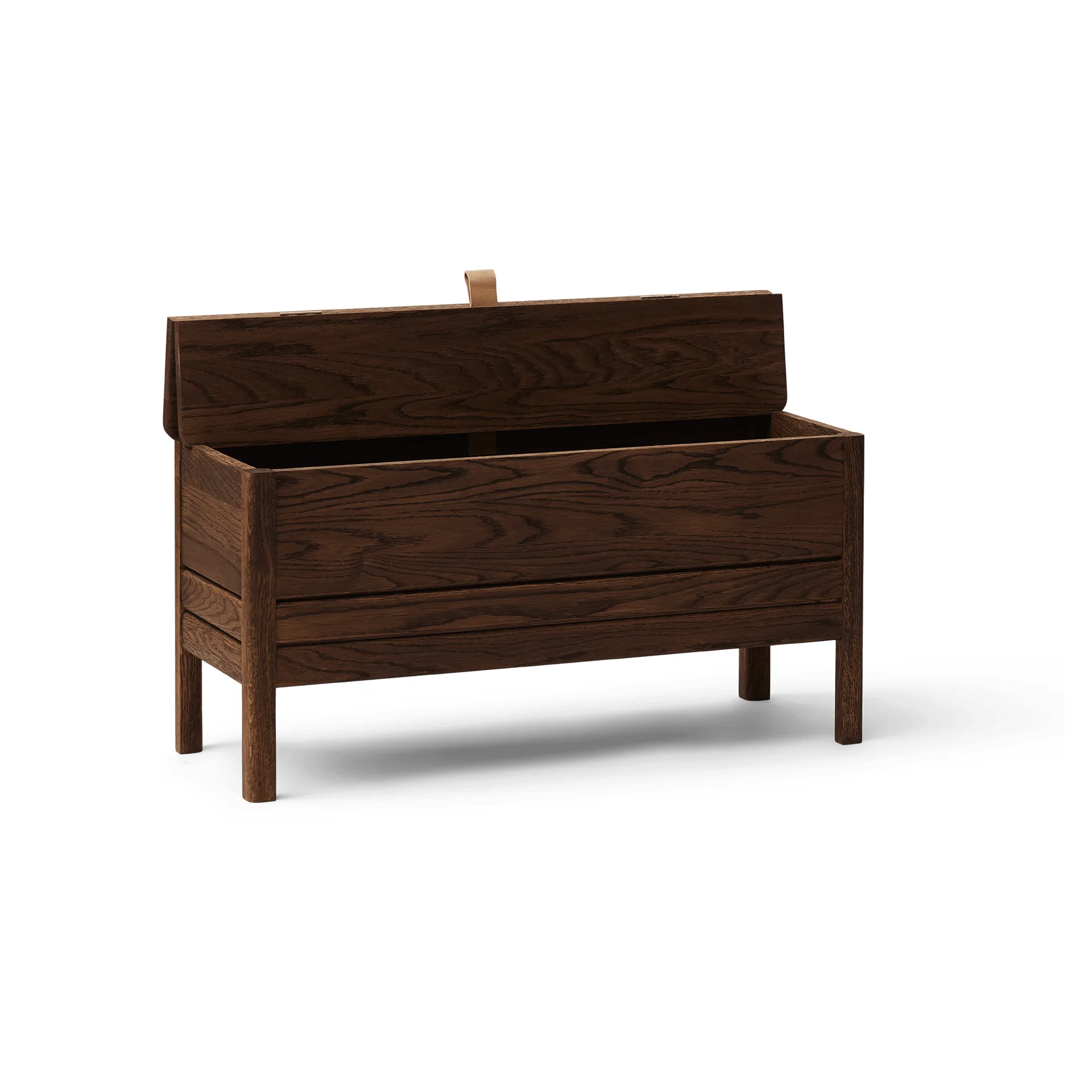 Banc de rangement A Line 90 cm, Chêne fumé Form & Refine