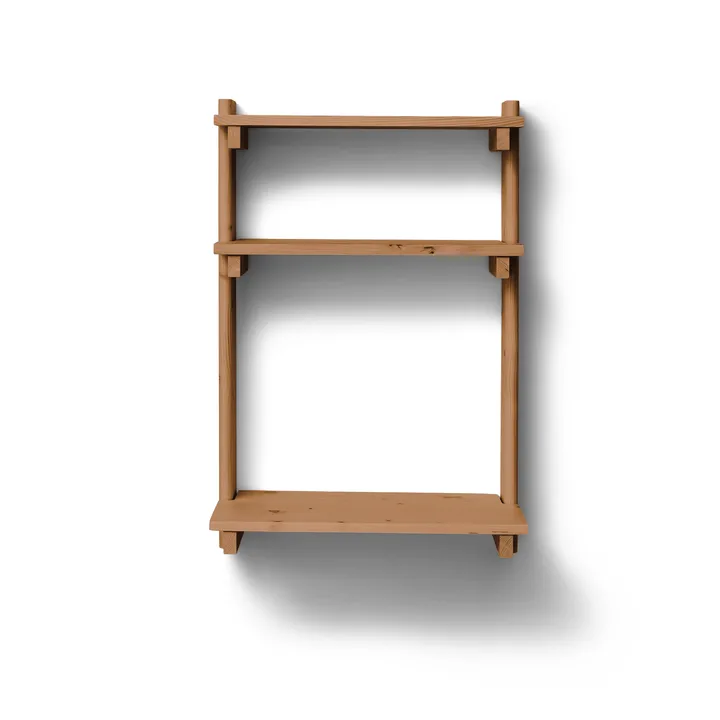 Étagère de bureau Beam Office Shelf avec bureau - Deep brown pine, 60x90,5x40 cm - Form & Refine