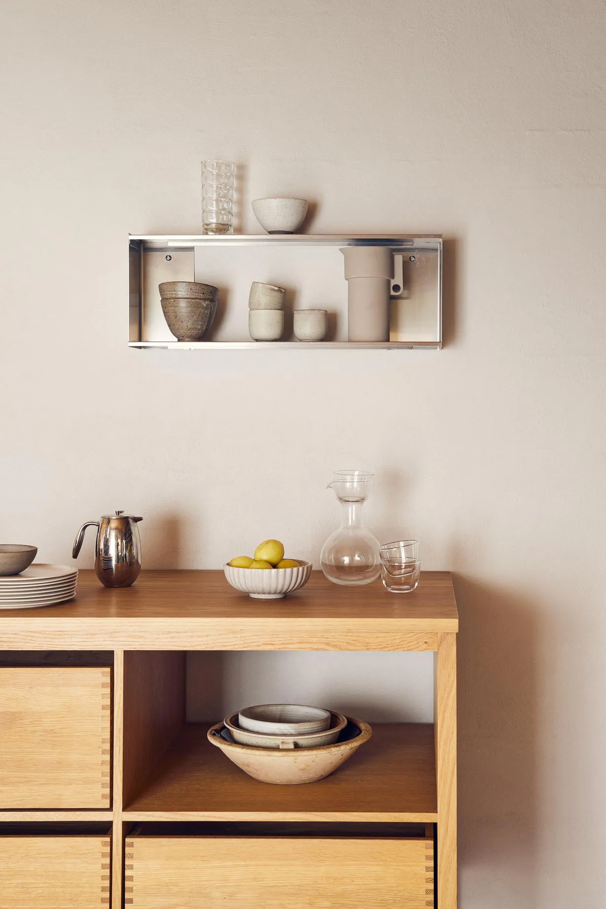Étagère de rangement Taper 70x25 cm, Acier inoxydable Form & Refine