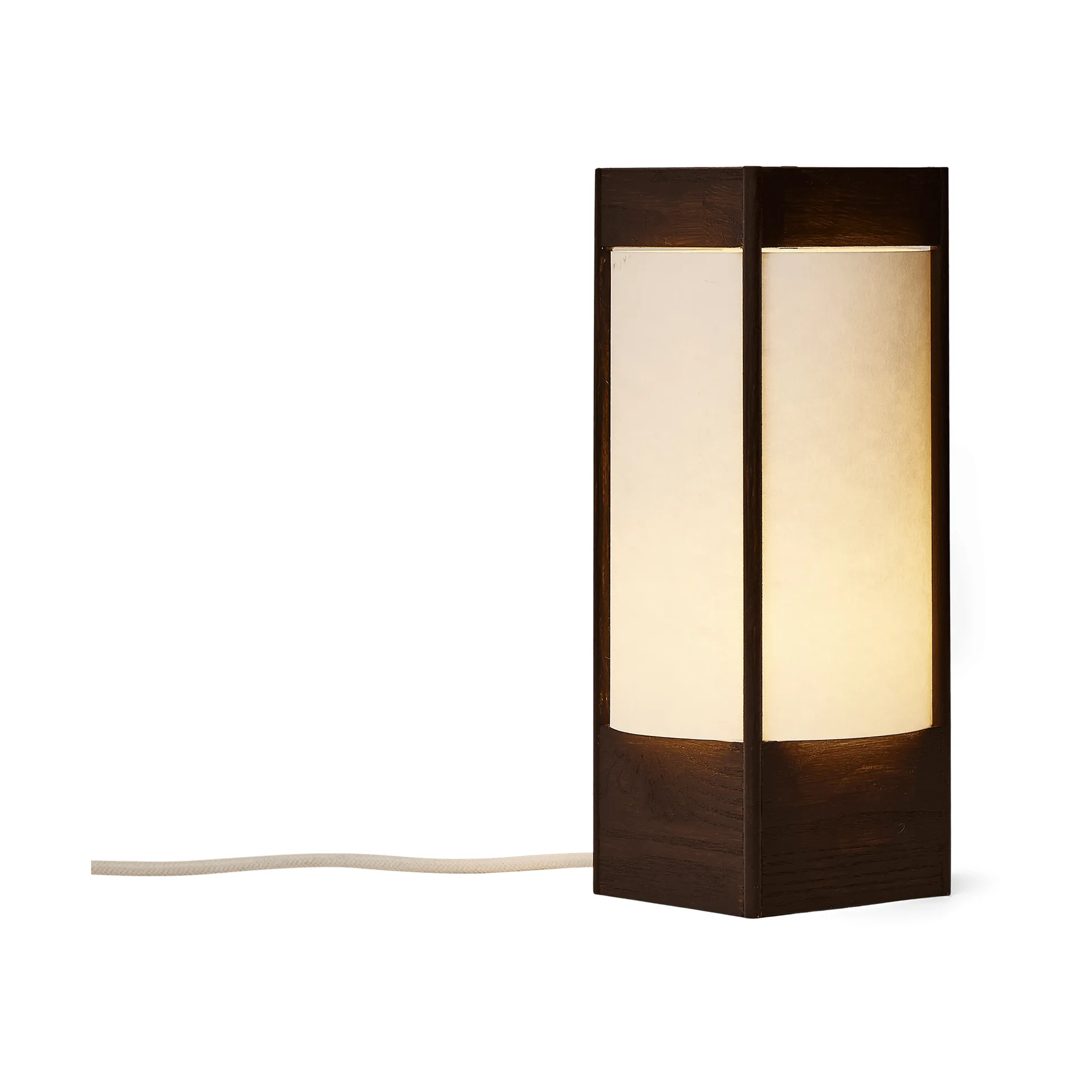 Lampe de table Andon, Frêne brun foncé, 32 cm Form & Refine